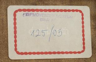 Jelzés nélkül: Házaspár. Olaj, vászon, kissé sérült. Hátoldalán Szépművészeti Múzeum 125/93 sz. bírá...