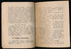 cca 1914 Titkos ellenség. Katonák könyvtára. Olvasmányok katonák részére. Bp., é.n., Kath. Sajtóegye...