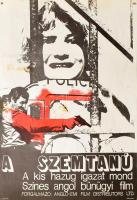 1970 A szemtanú. Színes angol bűnügyi film. Filmplakát, foltos, kis szakadással, 56x39 cm