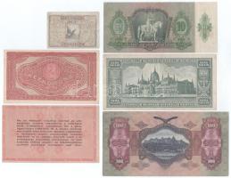 1918. május 1. 50f utalvány (Sopron) + 1920. 2K csillagos sorszámmal + 1930. 100P + 1936. 10P + 1946...