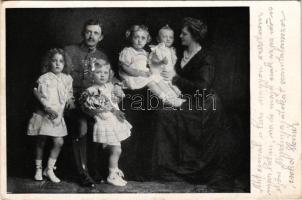 1917 Unser Kaiserpaar mit Kronprinz Otto und Erzh. Adelheid, Robert und FElix. Österreisches Zentralkomitee zur Errichtung von Soldatenheimen / Charles I of Austria and his family + "K.u.K. Feldpostamt 168" (EK)