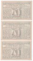 1903 Budapest "Tanuló Sorsjegy" 1K értékben (9x) kétszer három sorszámkövetők "098111...