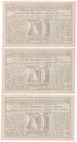 1903 Budapest "Tanuló Sorsjegy" 1K értékben (9x) kétszer három sorszámkövetők "098111...