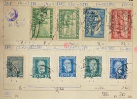 9 db kisebb méretű régi cserefüzetben főleg német bélyegek + kevés norvég, svájci, osztrák anyag
