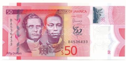 Jamaika 2022. 50$ polimer "A függetlenség 60. évfordulója", "BA536433" T:UNC Jamaica 2022. 50 Dollars polymer "60th Years of Independence", "BA536433" C:UNC