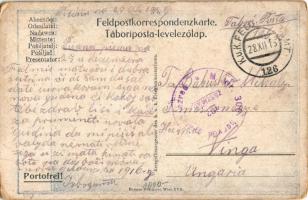 Weihnachten 1915. Hermes-Druckerei / Első világháborús osztrák-magyar katonai karácsonyi üdvözlet, t...