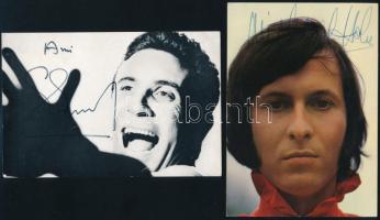 Gilbert Bécaud és Michael Holm aláírása képeslapon