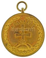 1922. "Magyar Bronz Érdemérem" aranyozott bronz kitüntetés mellszalag nélkül T:XF kopott aranyozás Hungary 1922. "Hungarian Bronze Merit Medal" gilt bronze decoration without ribbon C:XF worn gilt NMK 392.