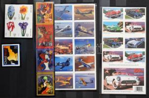 USA kis gyűjteményrész, 137 különféle 37c névértékű 2005 körüli bélyeg közte kisívek, bélyegfüzet, ö...