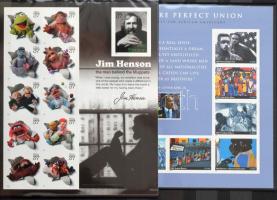 USA kis gyűjteményrész, 137 különféle 37c névértékű 2005 körüli bélyeg közte kisívek, bélyegfüzet, ö...