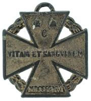 1916. "Károly-csapatkereszt" Zn kitüntetés mellszalag és függesztőkarika nélkül T:VF
Hung...