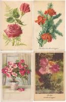 35 db MODERN magyar retro grafikai üdvözlő képeslap vegyes minőségben a 60-as évekből. Képzőművészet...