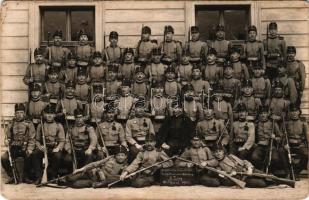 1911 K. k. Landsturminfanterieregiment Leitmeritz No. 9. Ersatz-Reservisten-Abteilung II. Zug / Austro-Hungarian K.u.k. military, soldiers group picture. photo (EM)