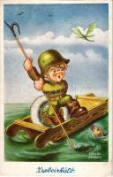 Zsebcirkáló / Child soldier, humour s: Kaszás Jámbor (r)