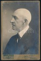 Lechner Károly (1850-1922) orvos, egyetemi tanár, Lechner Ödön testvére, keményhátú fotó, sérüléssel, 16,5×10,5 cm