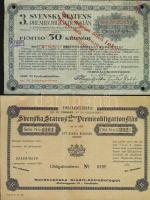Svédország 2db klf részvény az 1920-as évekből
