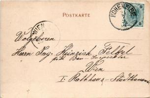 1901 Vrchlabí, Hohenelbe (Krkonose, Riesengebirge); general view with castle (EK)