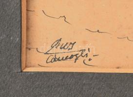 Csabai Wágner József (1888-1967): Comói-tó, 1934. Tus, papír, jelezve balra lent, hátoldalán a művés...