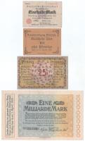 Németország / Weimari Köztársaság 1918-1920. 3xklf szükségpénz + 1923. 1.000.000.000M "25296" T:AU-VG Germany / Weimar Republic 1918-1920. 3xdiff necessity money (notgeld) + 1923. 1.000.000.000 Mark "25296" C:AU-VG