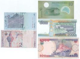 Vegyes, 5db-os külföldi bankjegytétel, közte Laosz 2011. 2000K, stb. T:AU-F
Mixed, 5pcs foreign ban...