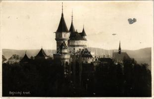1930 Bajmóc, Bojnice; Gróf Pálffy kastély, várkastély / Bojnicky hrad (zámok) / castle. Foto Kramer (tűnyomok / pinmarks)