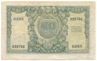 Olaszország 1951. 50L "0385 035706" T:F,VG
Italy 1951. 50 Lire "0385 035706" C:...