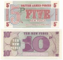 Nagy-Britannia / Katonai kiadás DN(1972) 5p + 10p "6. sorozat" T:UNC,AU United Kingdom / British Armed Forces ND(1972) 5 Pence + 10 Pence "6th series" C:UNC,AU Krause P#M45, P#M47