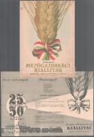 1955 Mezőgazdasági Kiállítás kisplakát 17x24 cm + utazási kedvezmény szórólap