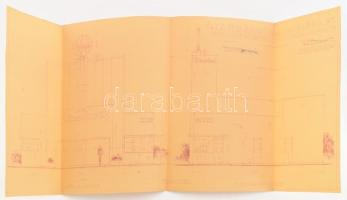 Gebhardt Béla (1901-1990): A Standard villamossági Rt 1941-es BNV pavilonja, tervrajz, autográf aláí...