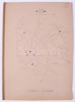 1951 A Nemzeti Színház javaslatok a színház elhelyezésére. 6 db helyszín vizsgálata. Gebhardt Béla (1901-1990) munkája. BVI. 1 + 8 t.