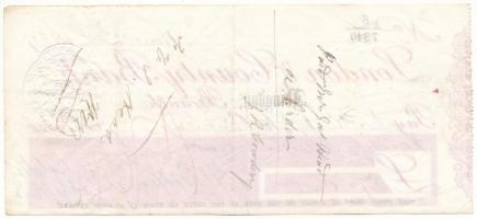 Nagy-Britannia / Abingdon 1864. "London &amp; County Bank" kitöltött csekk összesen 27...