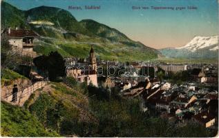 1911 Merano, Meran (Südtirol); Blick vom Tappeinerweg gegen Süden / general view, mountains, road, pedestrian. Hugo Radeck, Kunstv. - Anstalt, München. no. 2199 (EK)