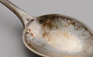 Ezüst (Ag) 12 darabos kávés kanál szett, jelzett, nettó 156g