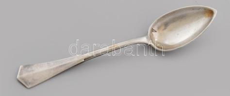 3 darab ezüst (Ag) kávés kanál, jelzett, Löfkovits Artúr (1863?1935) mesterjegy, nettó 43g