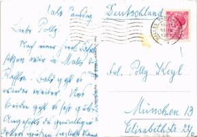 1961 Malles Venosta, Mals Vinschgau; Albergo Iris Gasthof / hotel, guesthouse, mountains, automobile...