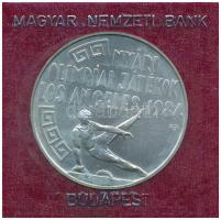1984. 500Ft Ag "Nyári Olimpiai Játékok - Los Angeles" műbőr tokban, tanúsítvánnyal T:BU, pici patina, az érmét tartó belső műanyag törött Adamo EM79