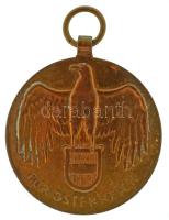 Ausztria 1932. "Osztrák Háborús Emlékérem" bronz kitüntetés mellszalag nélkül T:XF patina Austria 1932. "Great War Commemorative Medal" bronze decoration without ribbon C:XF patina