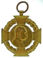 1908. "Katonai Jubileumi Kereszt" aranyozott bronz kitüntetés mellszalag nélkül T:XF Hungary 1908. "Diamond Jubilee Cross for the Armed Forces" gilt bronze decoration without ribbon C:XF NMK 269.