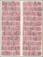 660 db Fekeketeszámú krajcáros bélyeg nagyalakú berakólap mindkét oldalán