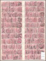 660 db Fekeketeszámú krajcáros bélyeg nagyalakú berakólap mindkét oldalán