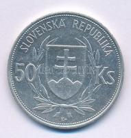 Szlovákia 1944. 50K Ag "A Szlovák Köztársaság ötödik évfordulója" T:VF
Slovakia 1944. 50 ...