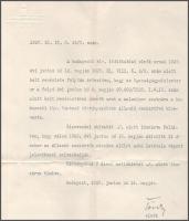 1929 Bp., Töreky Géza (1873-1961) a Kúria elnöke által aláírt kinevező okirat