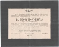 1936 Nagybánya, Dr. Erdődy Ignác Gusztáv honvéd főtörzsorvos személyes irathagyatéka, 4 db irat, köz...