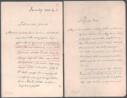 7 db irat a debreceni Kecskés család családfakutatásával kapcsolatban, huszár és katonai felmenők, c...