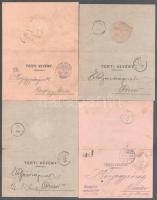 cca 1909-1911 7 db tértivevény (Detta, Temesvár)