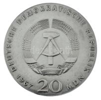 Német Demokratikus Köztársaság 1967. 20M Ag "Wilhelm von Humboldt" kapszulában T:AU / German Democratic Republic 1967. 20 Mark Ag "Wilhelm von Humboldt" in capsule T:AU Krause KM#18