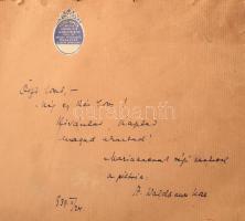 Olvashatatlan jelzéssel (Antal Frigyesné Waldbauer Ilona?): Őszi táj. Kréta, papír. Üvegezett fakere...