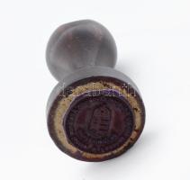 Fazekas Mihály Fővárosi Gyakorló Általános Iskola fanyelű pecsételő, h: 7 cm