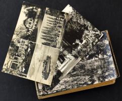 Kb. 92 db MODERN fekete-fehér magyarországi város képeslap / Cca. 92 modern black and white Hungarian town postcards