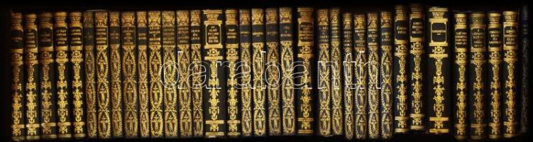 Herczeg Ferenc munkái Gyűjteményes díszkiadás. Nem teljes!36 kötet a sorozatból kétféle kiadásból Budapest, 1925, Singer és Wolfner. Kiadói, dúsan és díszesen aranyozott, vaknyomásos, egészvászon sorozat-kötésben. Változó, de többnyire jó állapotban.